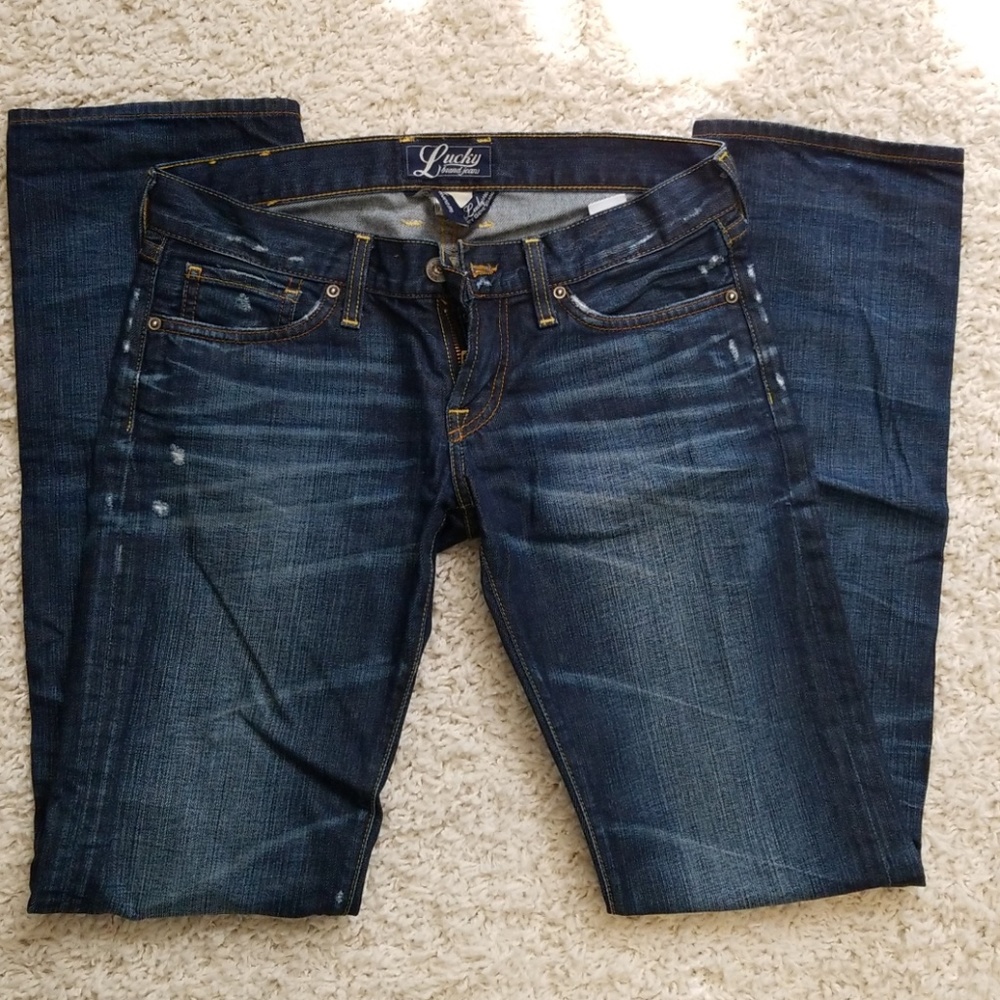 00 Lucky Brand Distressed Riley Boyfriend Jeans